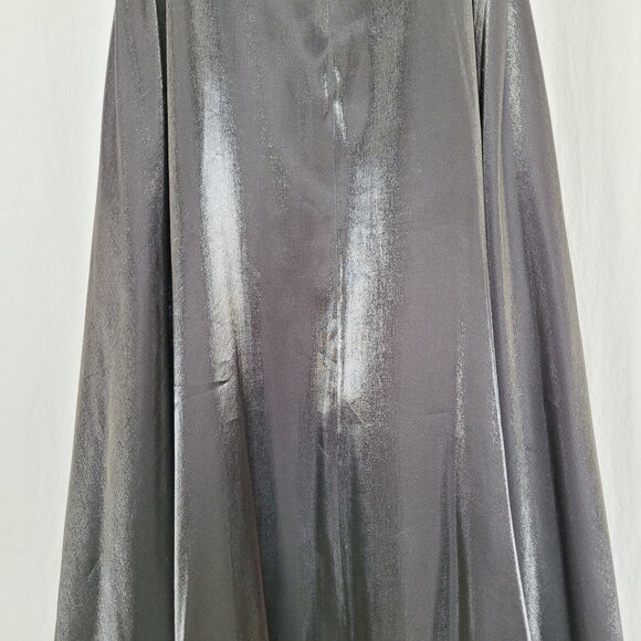 Black Taffeta A Line Full Length Formal Maxi Skirt Size 12 VTG JS Collections - Picture 7 of 12